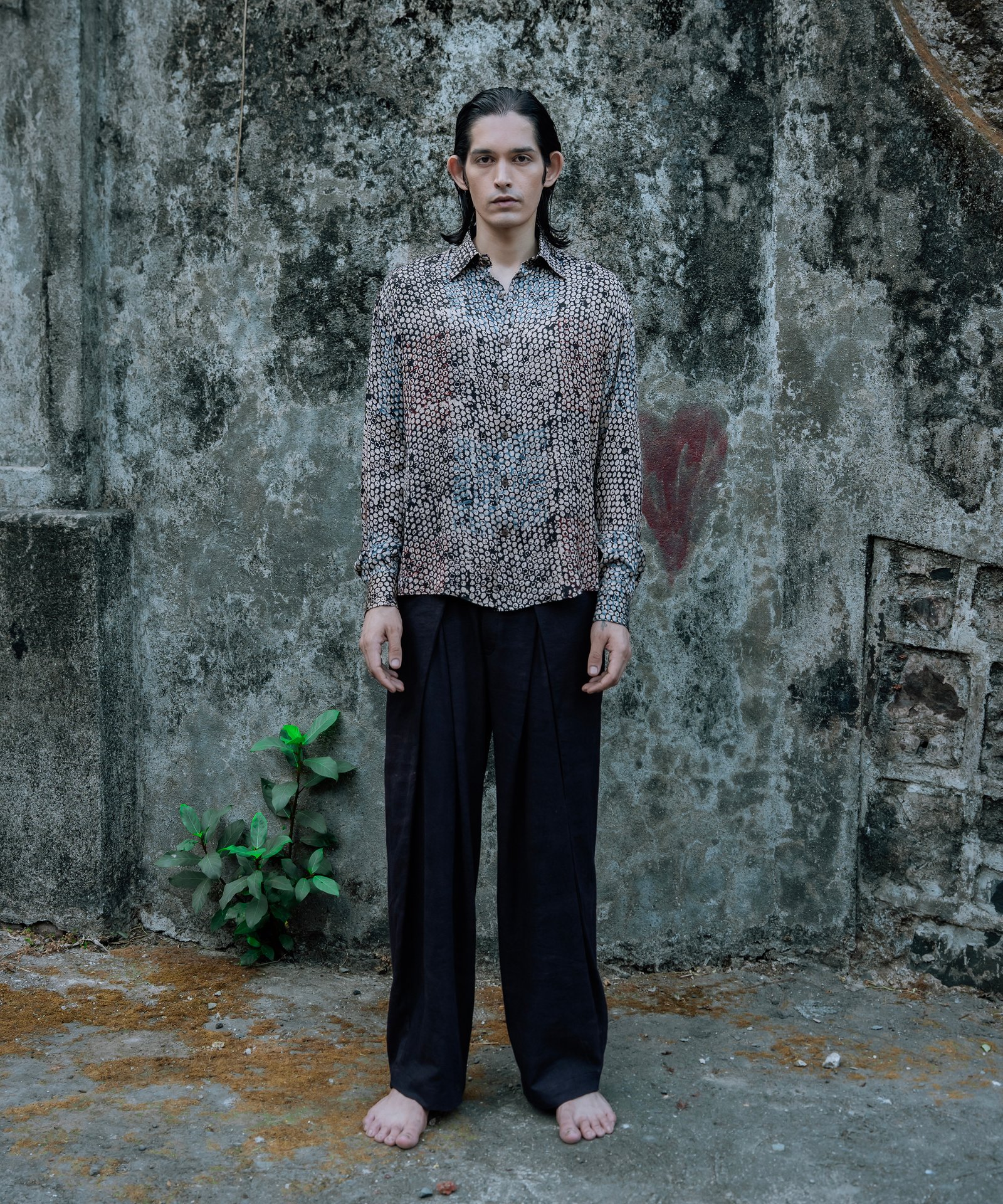 The Moonseed Pure Silk Shirt Front View