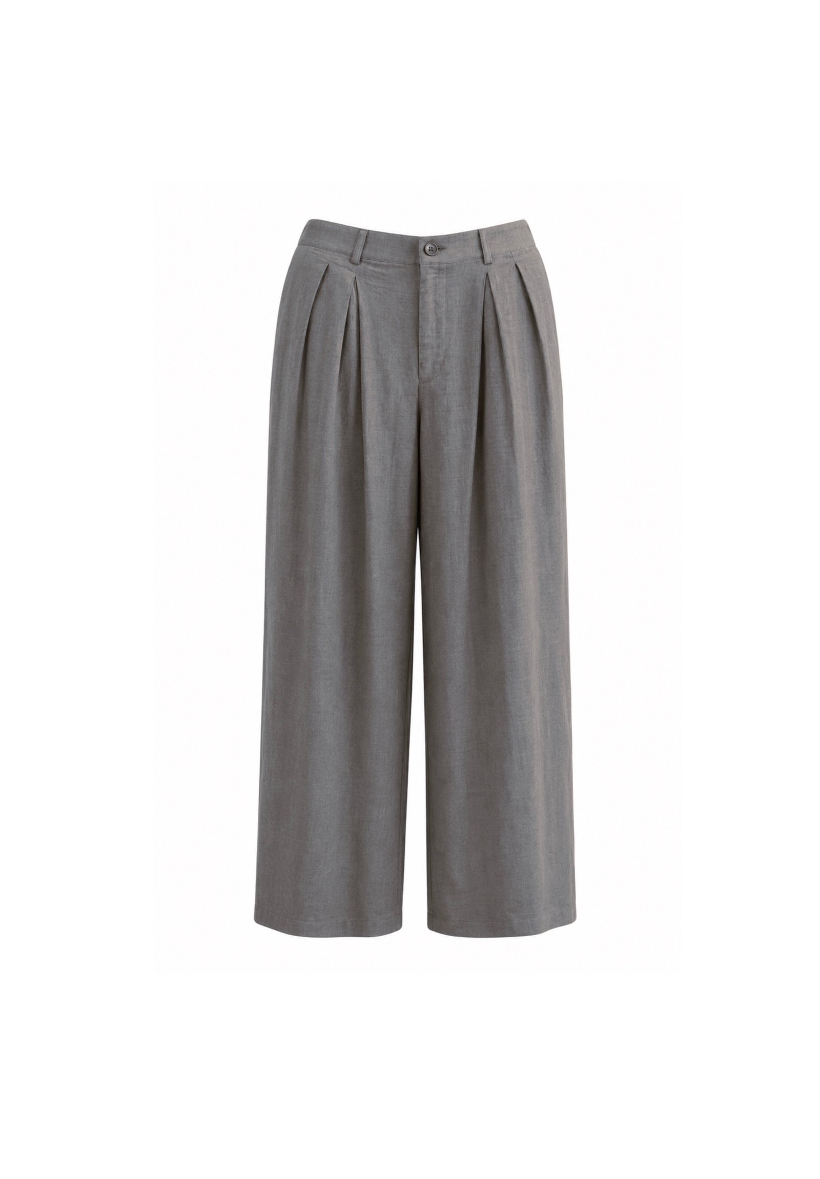 The Stone Drape Linen Cotton Trousers Front View