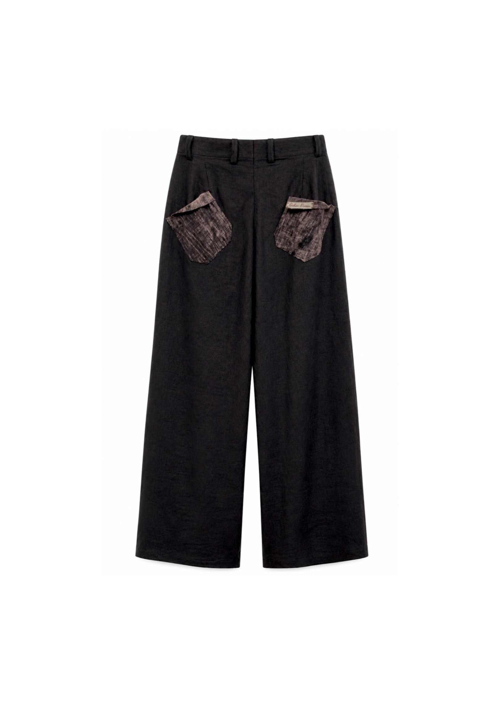 The Shadow Drape Linen Cotton Trousers Back View